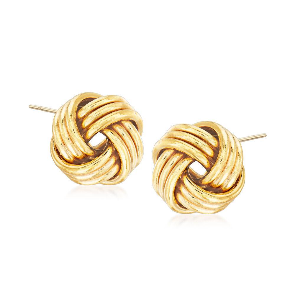 “I Love You Knot” Gold Studs