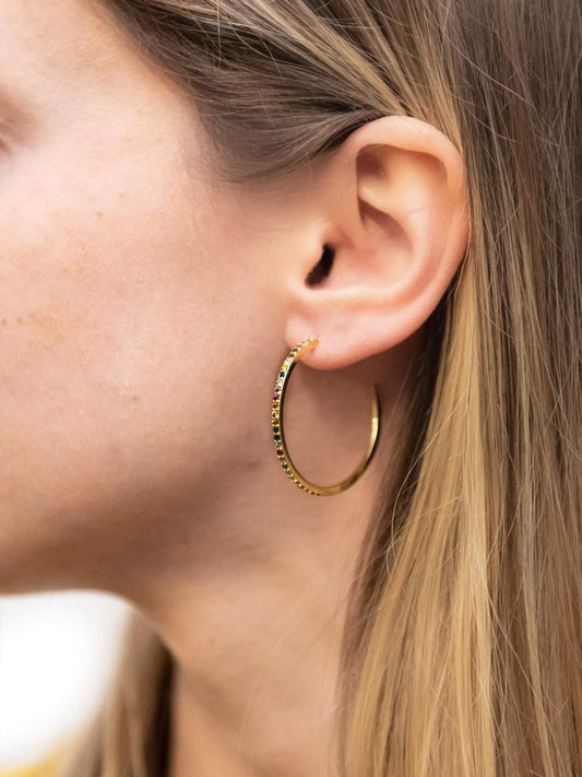 Girls Just Wanna Have Fun Hoop Earrings