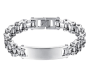 Men's Silver Bike Chain Bracelet