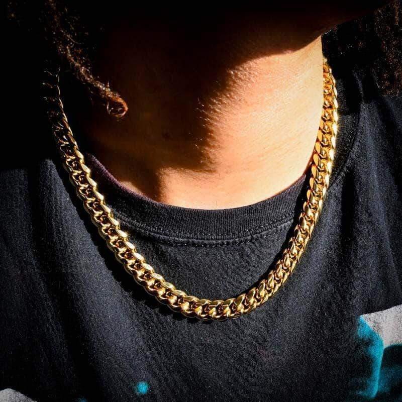 “King” 14k Gold Vermeil Cuban Link Chain